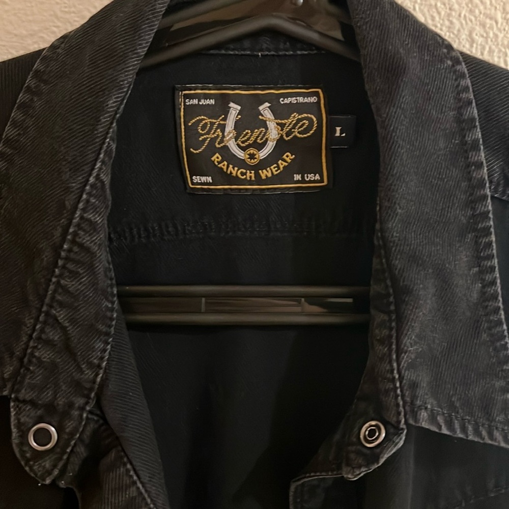 Freenote Cloth black short sleeve button down